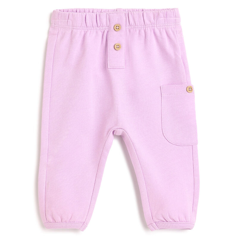 Girls Light Lilac Solid Trouser image number 0